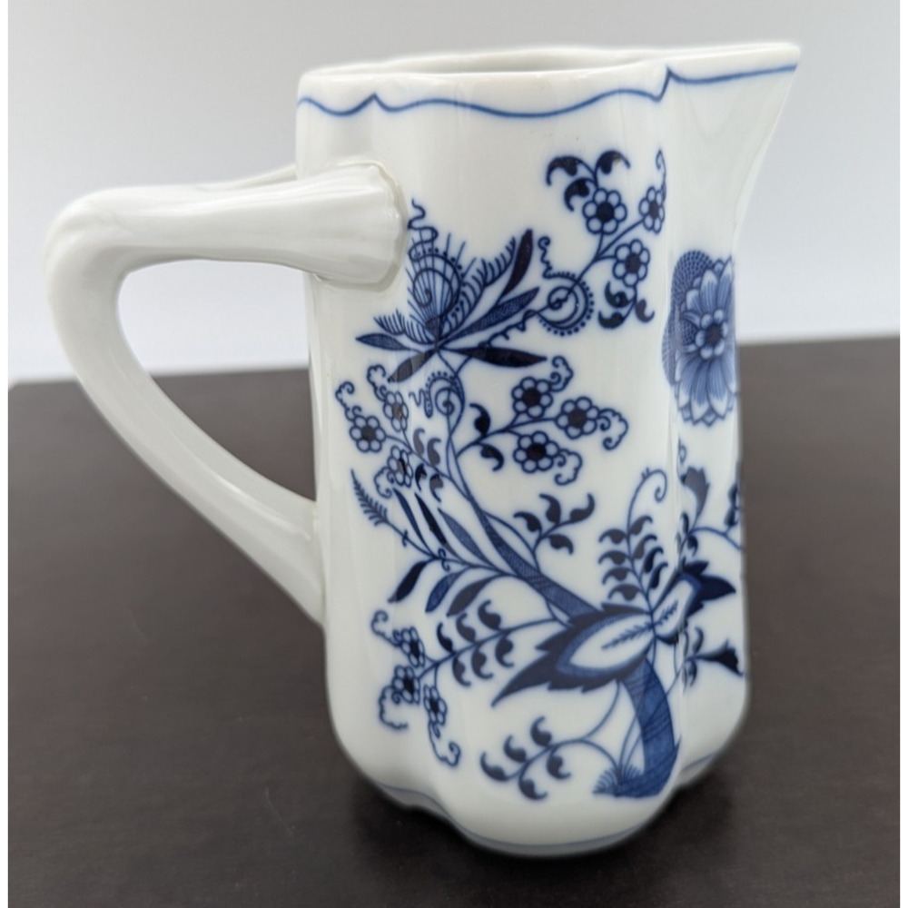 Vintage Blue Danube Blue Onion Jug Pitcher 5.5" Ribbon Banner Mark - Picture 6 of 11